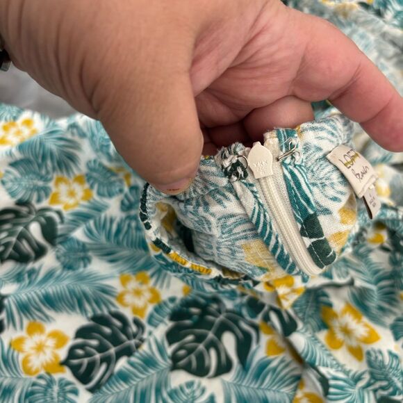 Ann Taylor Loft Beach Linen Blend Hawaiian Dress Sz 4 - Picture 6 of 7